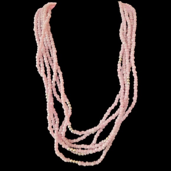 Lavender 7 Strand Bead Necklace - Picture 1 of 2